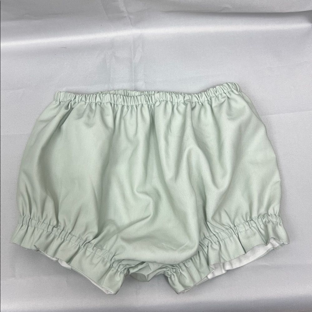 Busy Bees Smocks sage green puff sleeve dress with matching diaper cover size 3T - Picture 13 of 16
